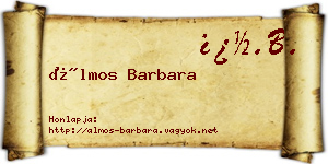 Álmos Barbara névjegykártya